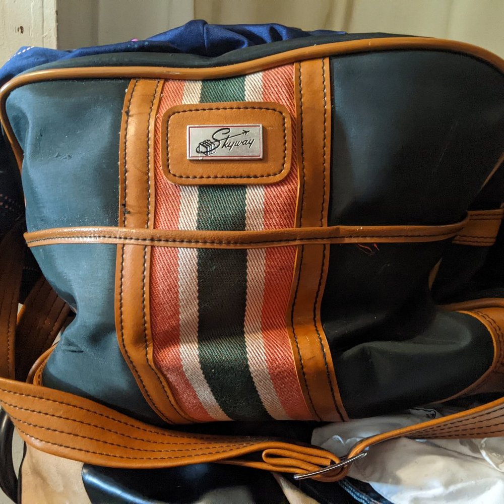 Skyway vintage travel tote luggage bag